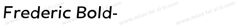 Frederic Bold字体转换